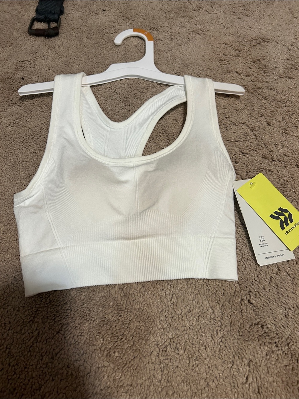 Target White Racerback Seamless Sports Bra